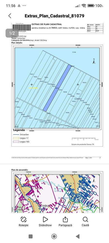 Teren intravilan Vidra Ilfov - Imagine principală: 4/7