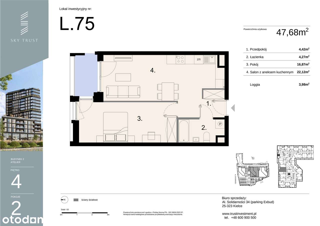 Sky Trust I​I | lokal inwestycyjny 2-pok. | L75 - Pełny obrazek: 3/8