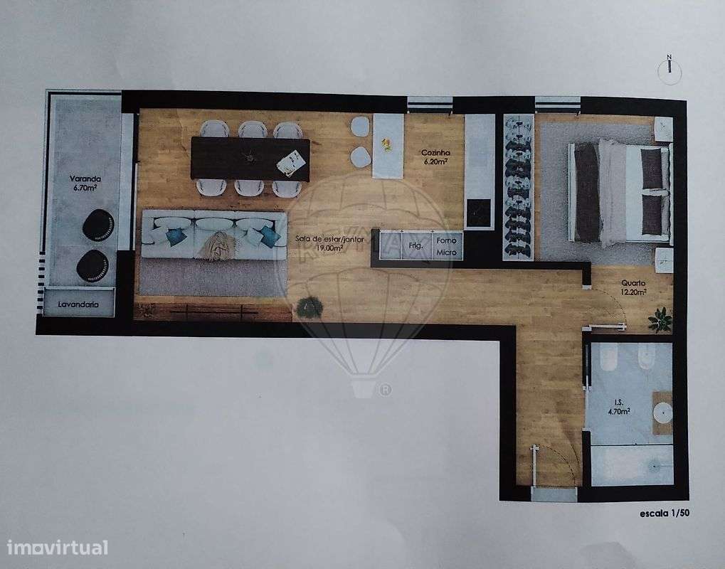 Apartamento T1 para venda - Grande imagem: 4/4