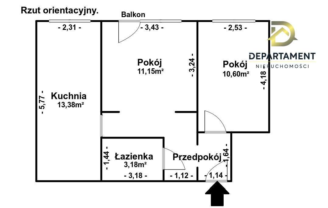Mieszkanie, 2 pokoje, 45,25m2 | Piekary Śl. - Pełny obrazek: 2/9