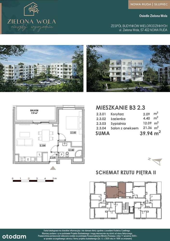 2-pokojowe mieszkanie z balkonem | Zielona Wola, Nowa Ruda-Słupiec