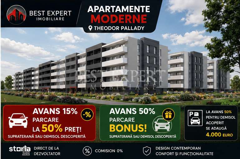 Apartament 3 Camere | Ideal Familie | Parcare BONUS la Avans 50% | Com — fotografia 3