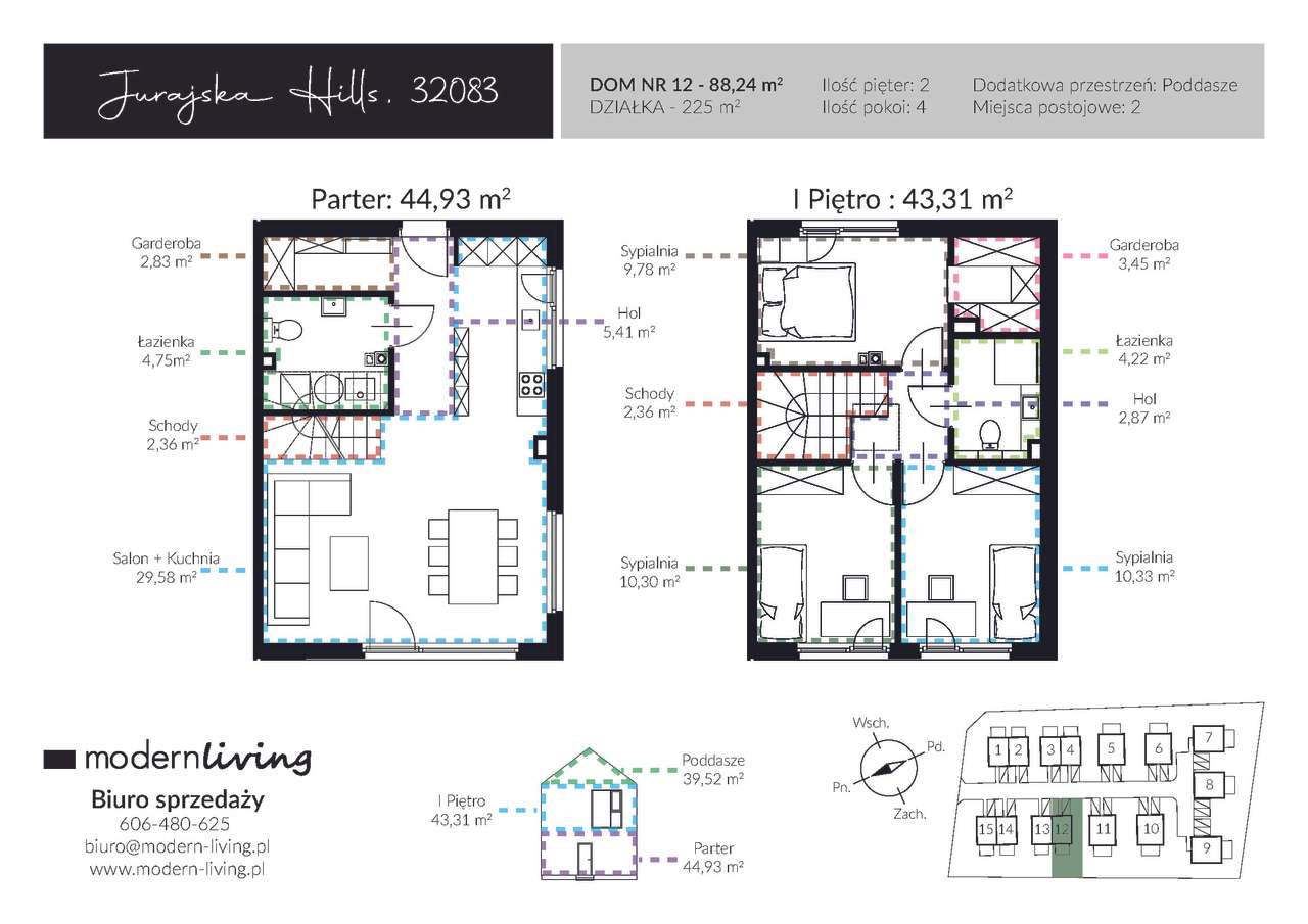 Dom bliźniak 88 mkw, ogród, 2 miejsca postojowe, DOM nr 12 - Pełny obrazek: 5/10