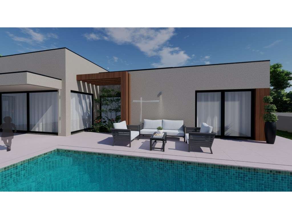 Moradia isolada T4, arquitetura contemporânea com garagem e piscina...-7