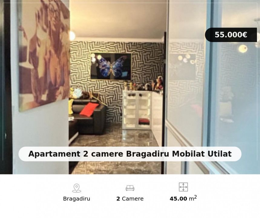 Apartament 2 camere Bragadiru Mobilat Utilat