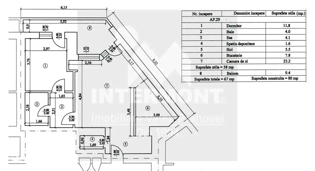 Apartament 2 camere cu balcon, lift, 2018.-10