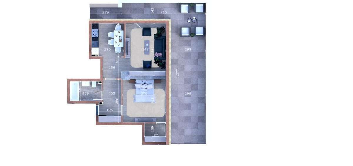 Apartament 2 camere decomandat in Copou cu terasa tip Penthouse - Imagine principală: 4/9