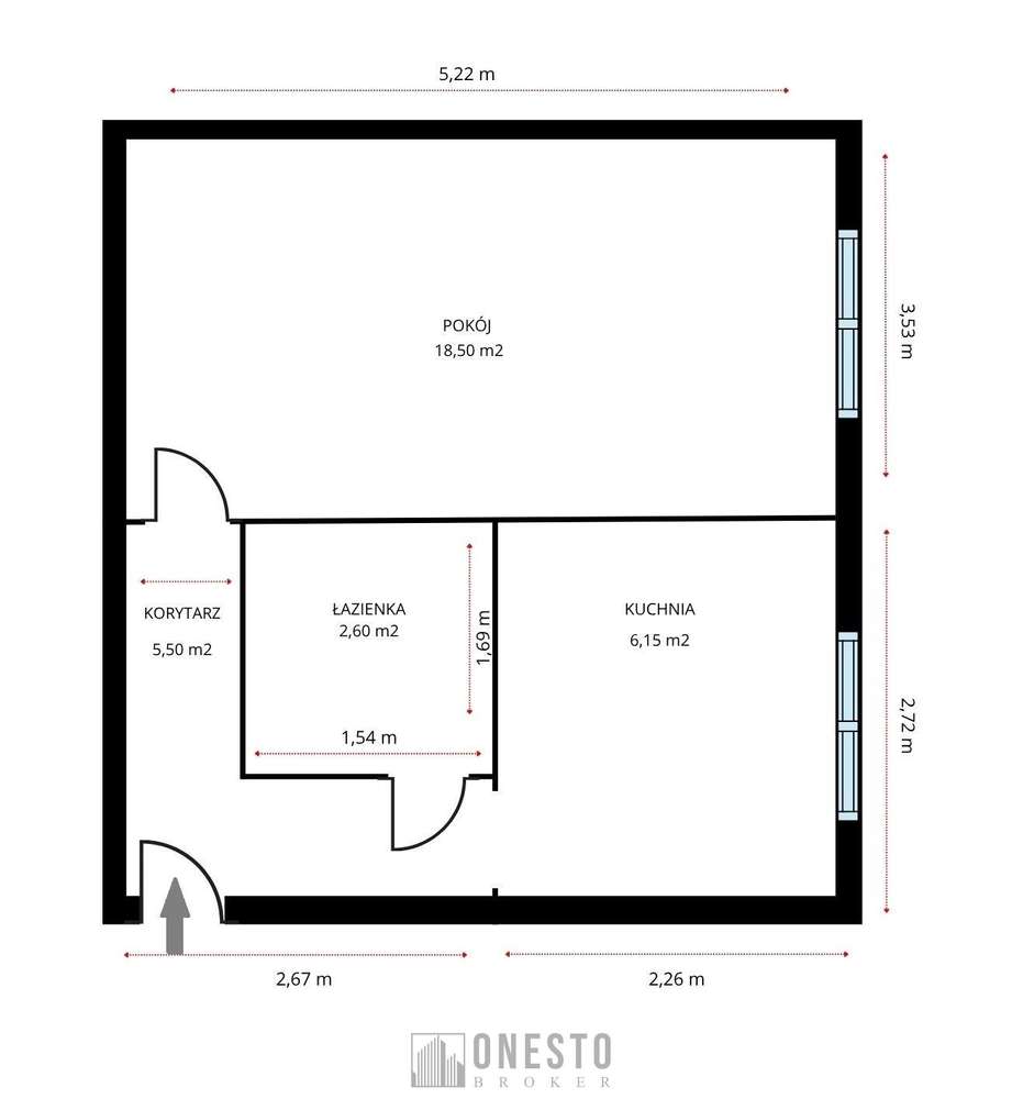 Na sprzedaż kawalerka 32,5m2 przy al. Racławickich Lublin-5