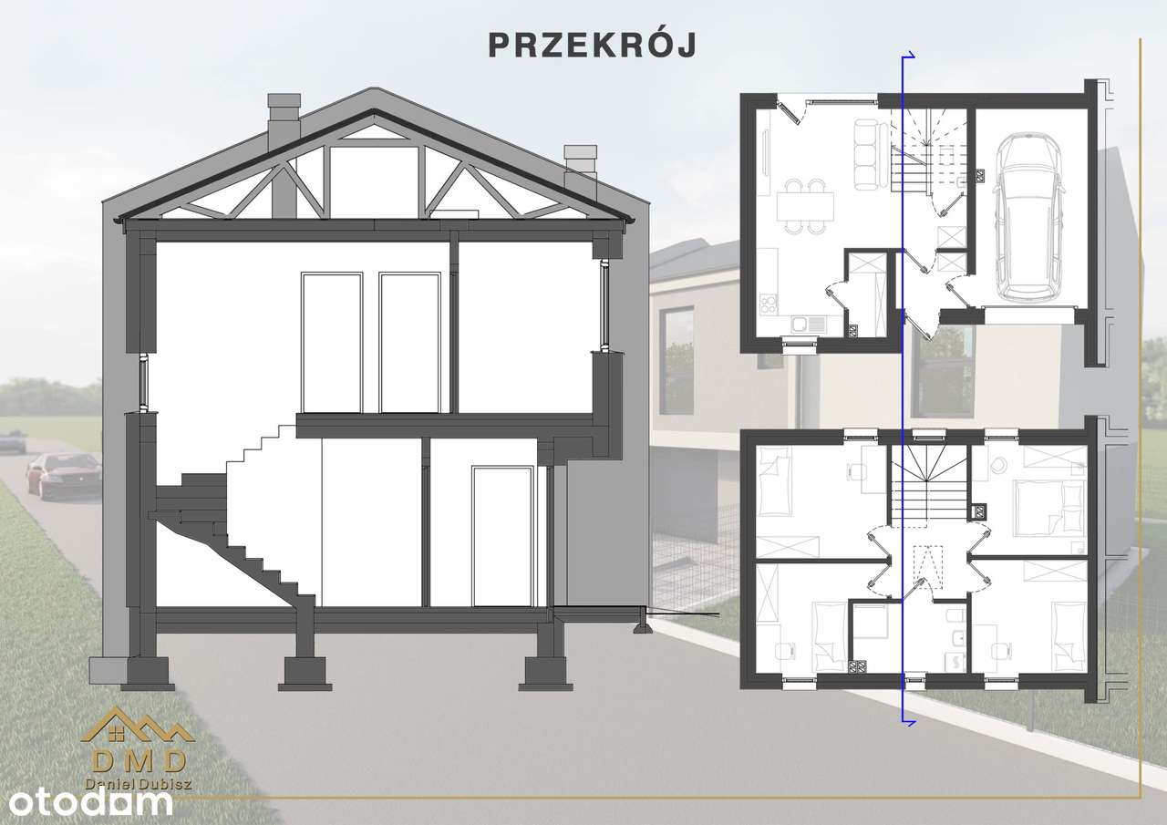 DOM Z GARAŻEM W Porosiukach - Pełny obrazek: 5/7
