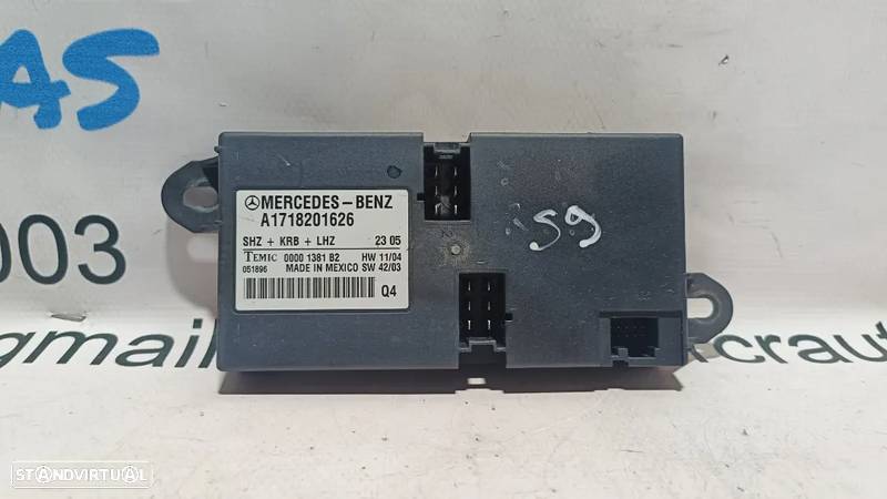 CENTRALINA MODULO BANCO BANCOS AQUECIDOS MERCEDES BENZ CLASS SLK R171 W171 A1718201626 1718201626 051896 - 2