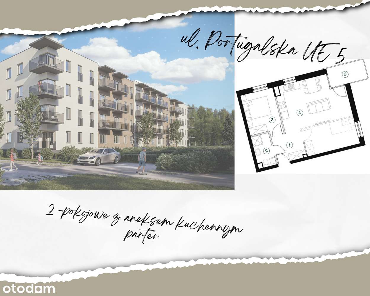 Nowa inwestycja, Unii Europejskiej, narożne 2-pok z aneksem, balkonem - Pełny obrazek: 2/7