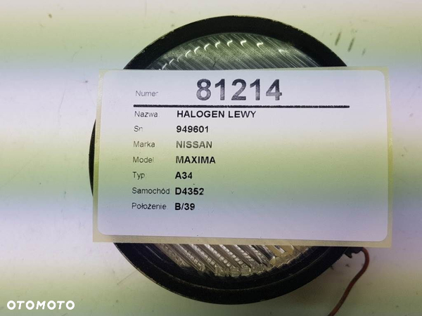 HALOGEN NISSAN MAXIMA A34 VI 2005 949601 - 3