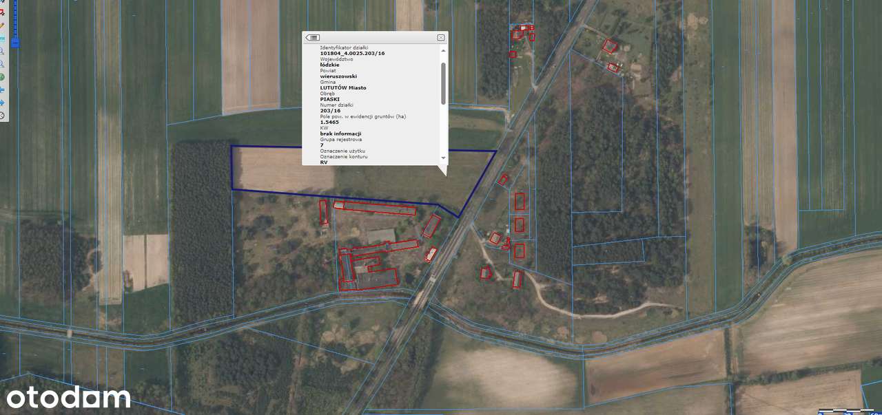 Działka inwestycyjna – Lututów, gmina Lututów - Pełny obrazek: 4/4