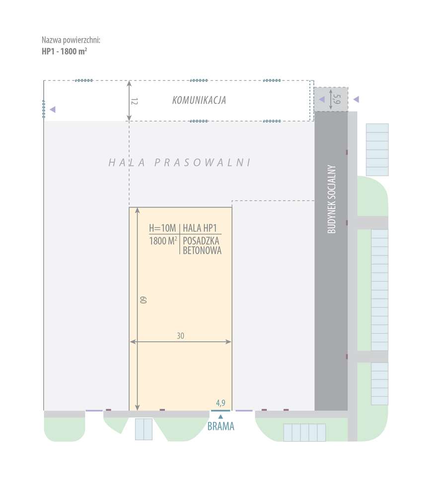 Hala produkcyjno-magazynowa z suwnicami 1800m2, Warszawa Bielany - Pełny obrazek: 4/4