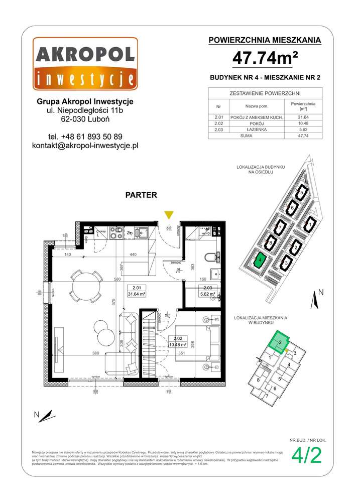 Środa ul. Strzelecka | mieszkanie 2-pok. | 4_M02 - Pełny obrazek: 2/4
