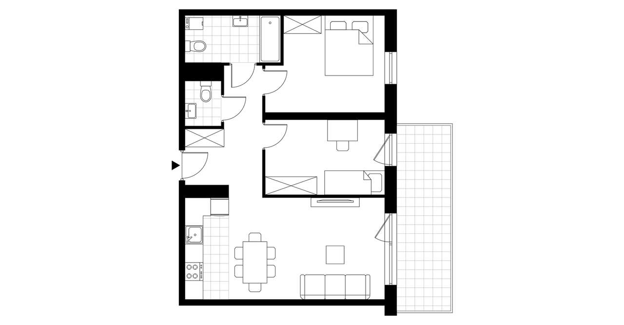 3-pokojowe mieszkanie 57m2 + balkon Bez Prowizji - Pełny obrazek: 3/8