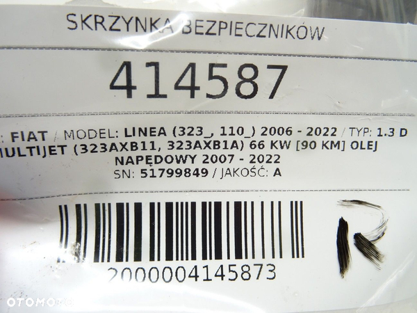 SKRZYNKA BEZPIECZNIKÓW FIAT LINEA (323_, 110_) 2006 - 2022 1.3 D Multijet (323AXB11, 323AXB1A) 66 - 3