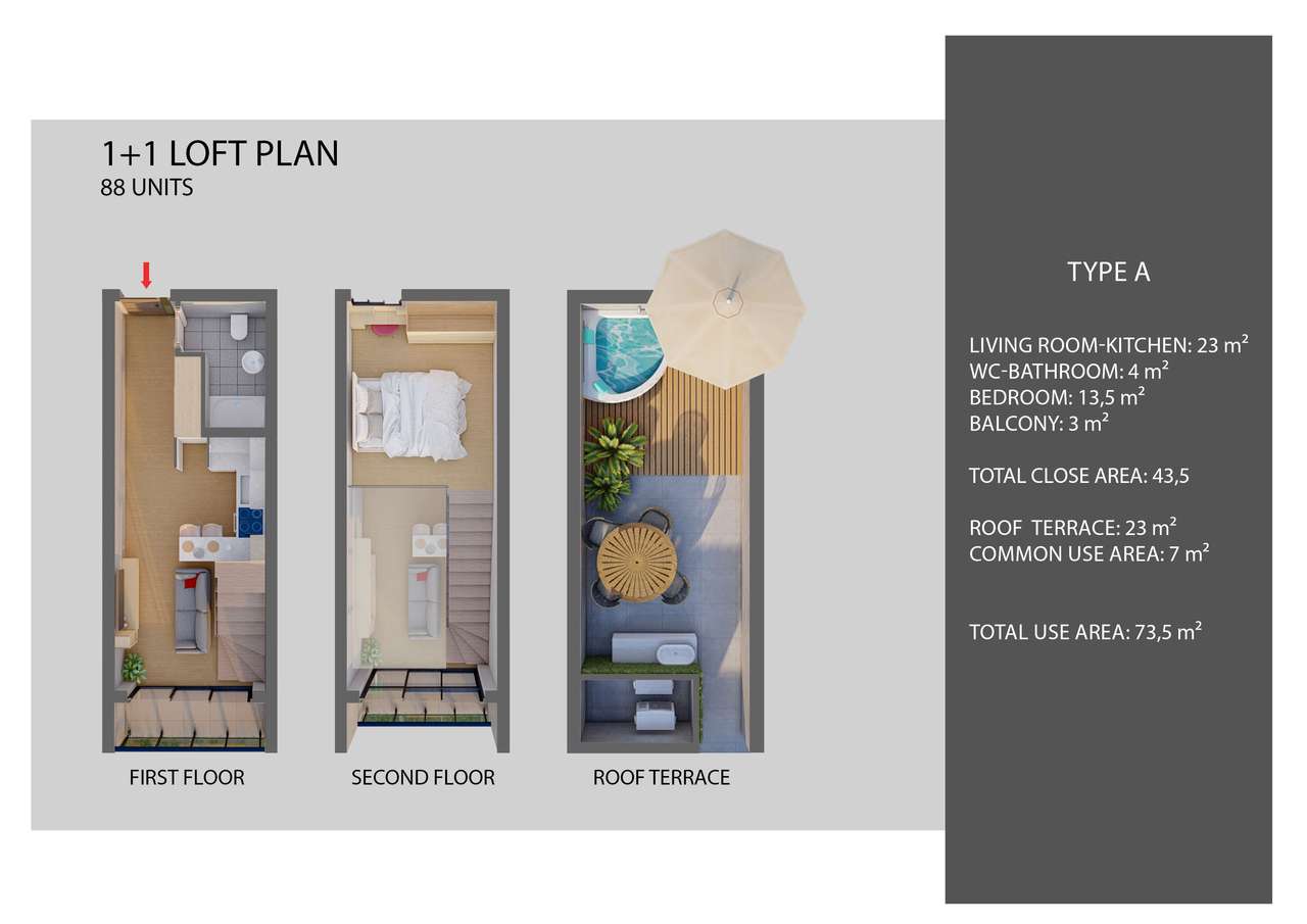 Cypr Apartament 73,5 m² z jacuzzi na dachu i widokiem na morze-10