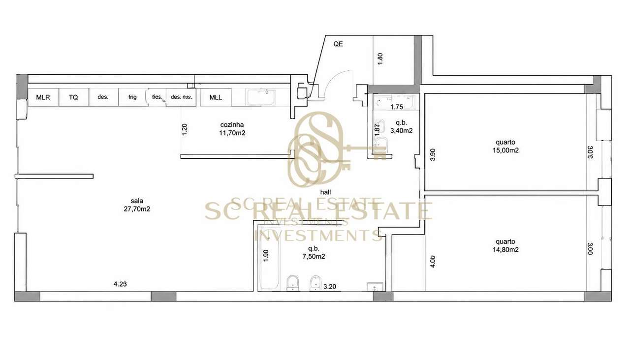 Apartamento T2, junto ao ISMAI no Castêlo da Maia-17