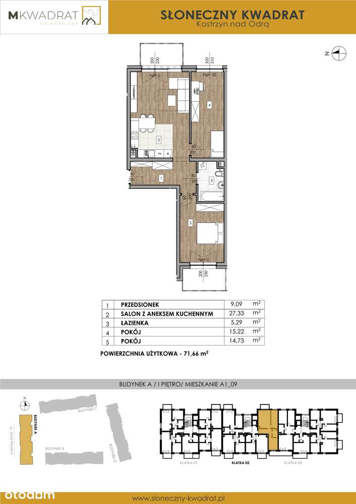 Słoneczny Kwadrat  | mieszkanie 3-pok. | A1_09 - Pełny obrazek: 2/6