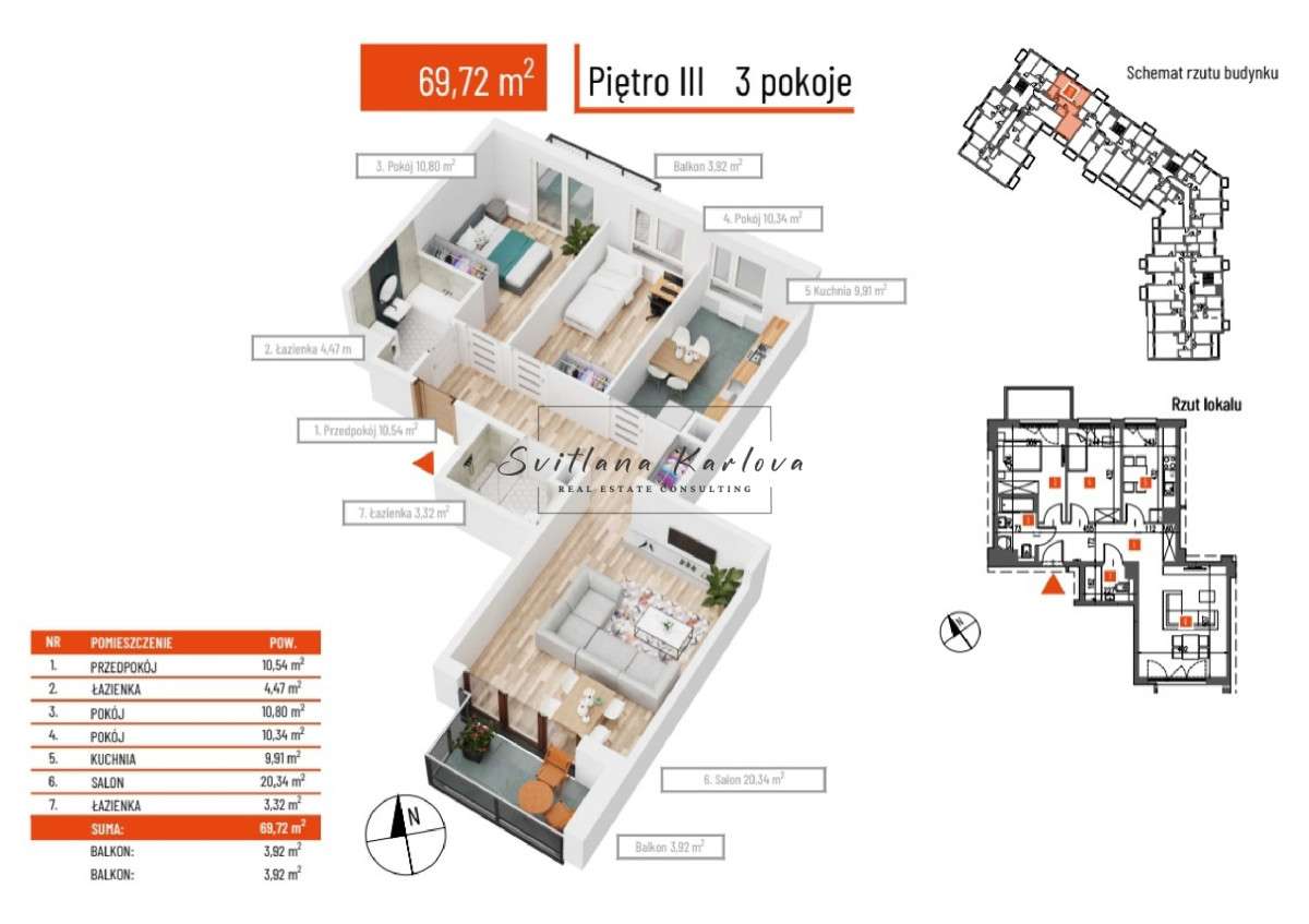 3 pokoje - 70 m2 /osobna kuchnia/ bez prowizji - Pełny obrazek: 5/5