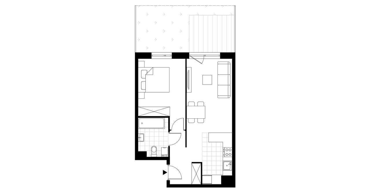 2-pokojowe mieszkanie 43m2 + ogródek Bez Prowizji - Pełny obrazek: 3/8