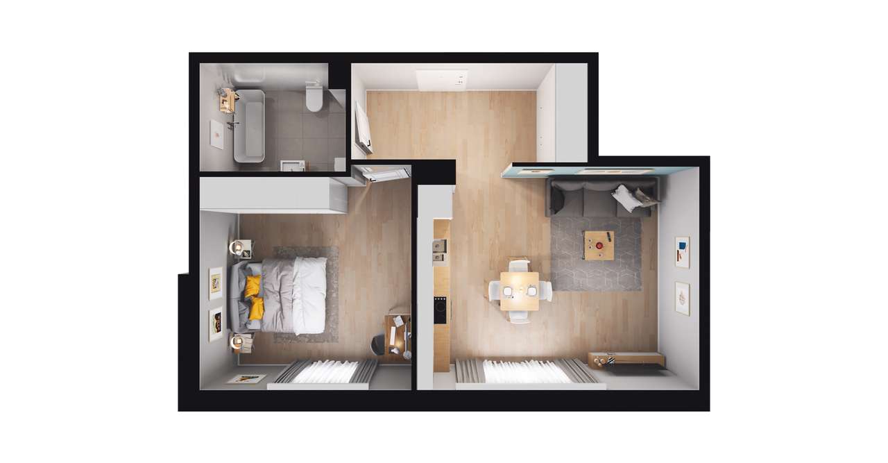 ul. Stawowa | mieszkanie 2-pok. | 2.1 - Pełny obrazek: 3/9