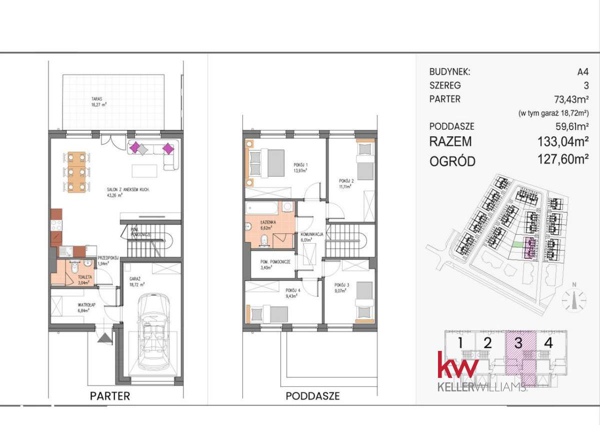 ♦Duży Bliźniak 133m♦Garaż♦5km od Wrocławia♦PKP - Pełny obrazek: 4/11
