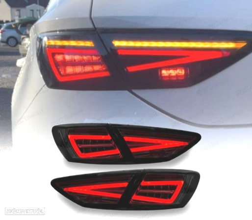 FAROLINS PARA SEAT LEON 3 5F 12-20 LED DINÂMICO PRETO - 1