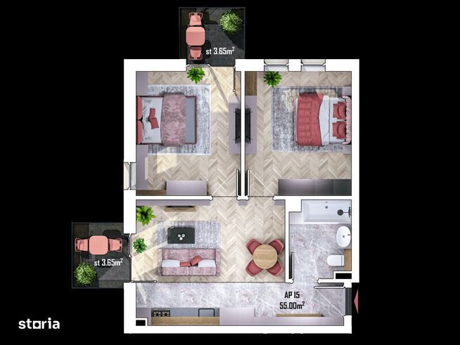 Apartament 3 camere finisat, ansamblu nou, zona accesibila, ESTIMO
