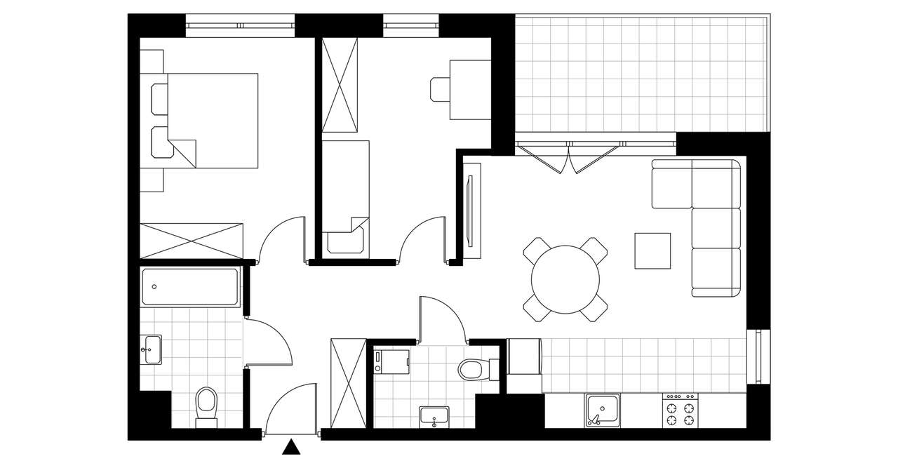 3-pokojowe mieszkanie 56m2 + balkon Bez Prowizji - Pełny obrazek: 3/8