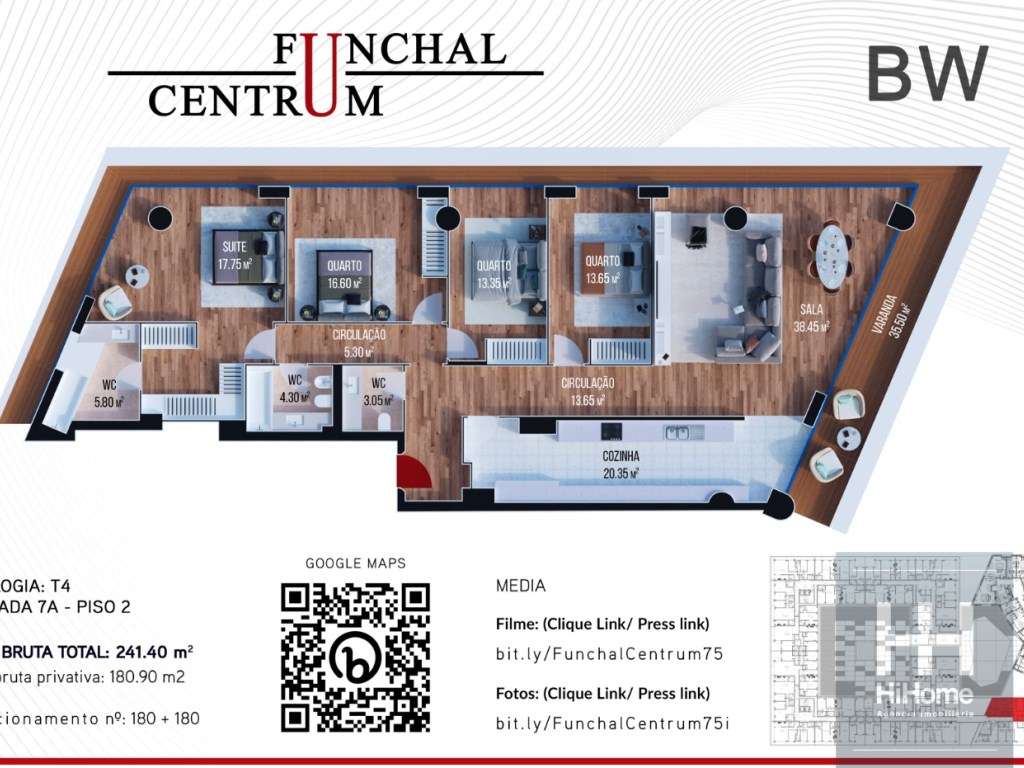 Apartamento T4 mobilado no Edificio Funchal Centrum-35