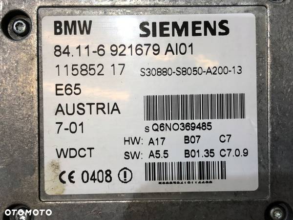 BMW 7 E65 MODUŁ BLUETOOTH TELEFONU 4.4I - 4