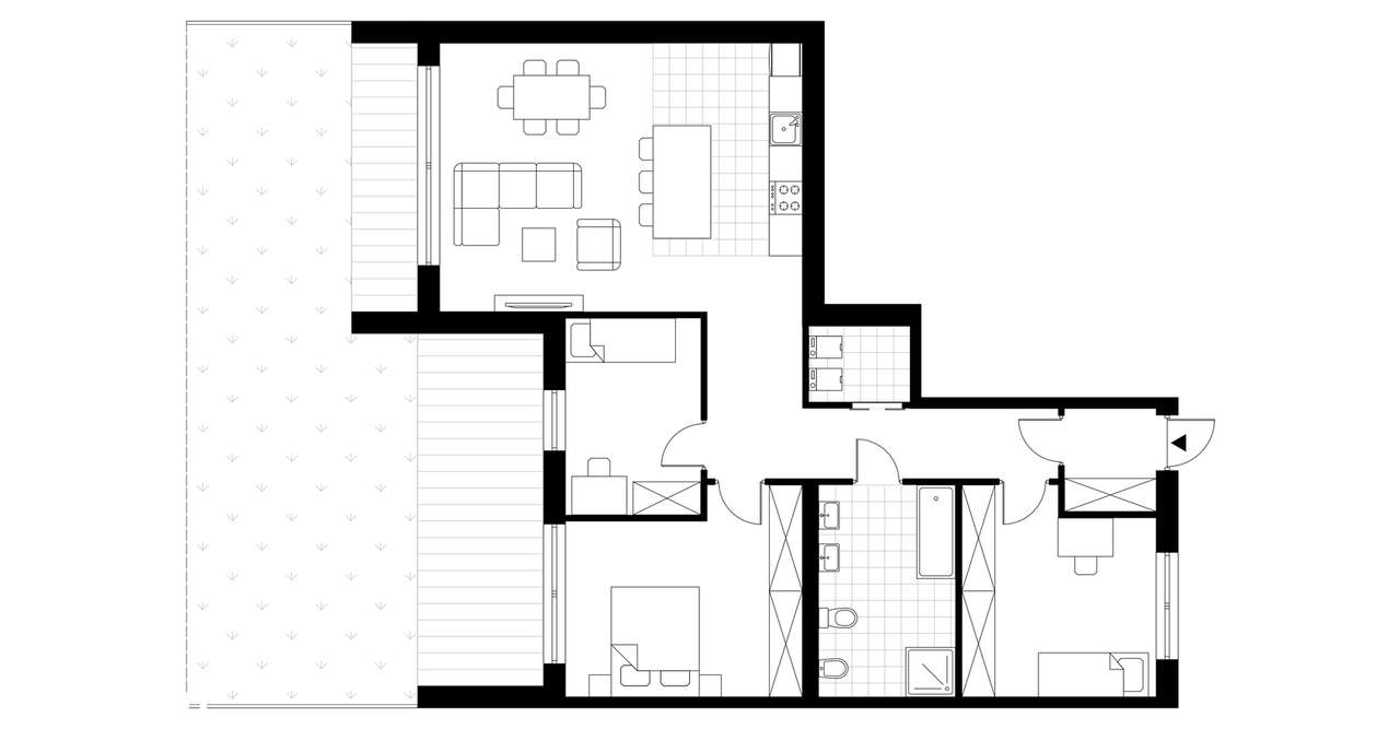 4-pokojowe mieszkanie 87 m² + ogródek Bezpośrednio – pohled 4