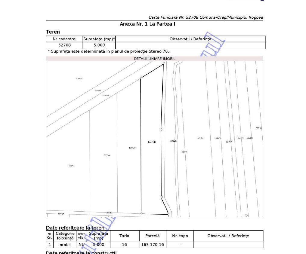 Cota de 1/2 din teren extravilan, comuna Rogova, Jud Mehedinti CP25499 - Imagine principală: 2/3