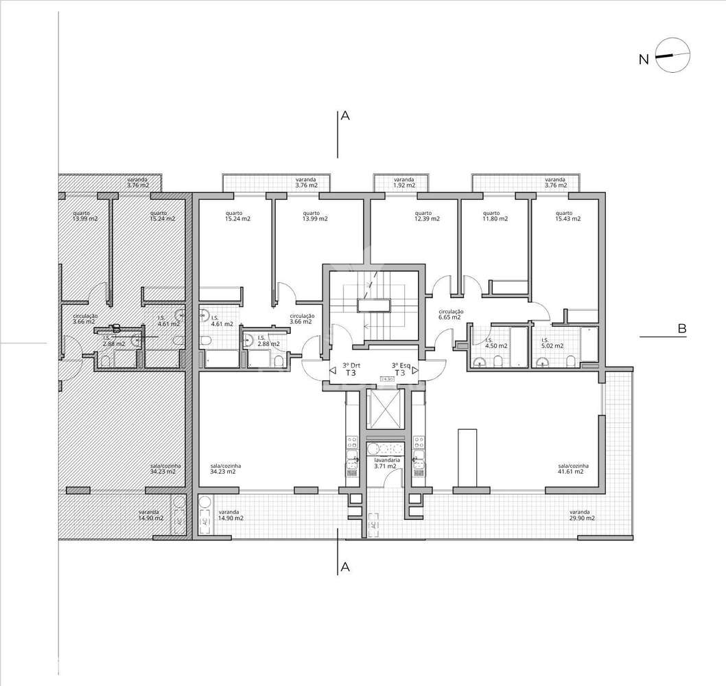 Apartamento T3 com 3 Varandas com Vista Jardim,Montijo - Grande imagem: 4/4