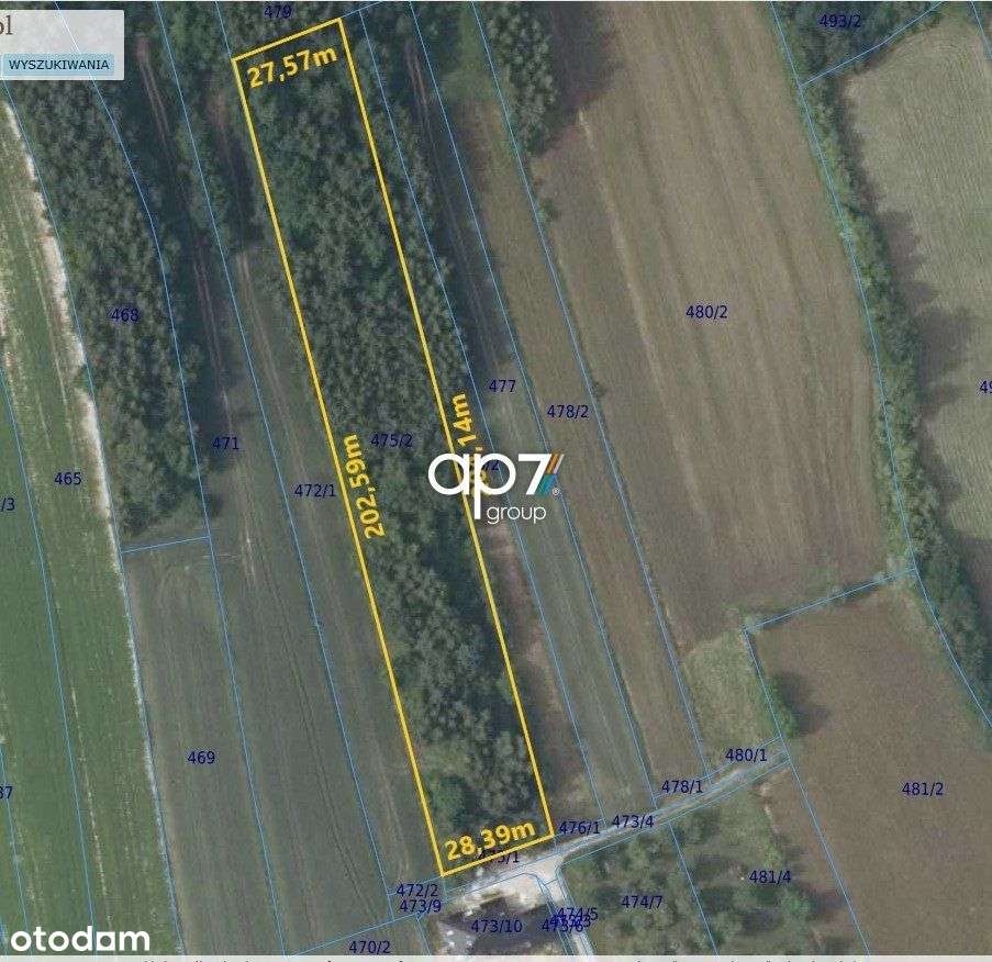 Działka, 5 700 m², Bodzanów-1