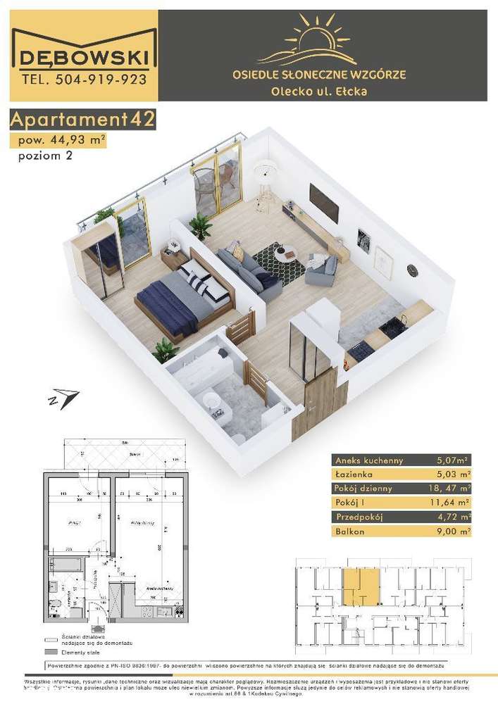 Słoneczne Wzgórze M42 C2 44,93m2 - Pełny obrazek: 2/14