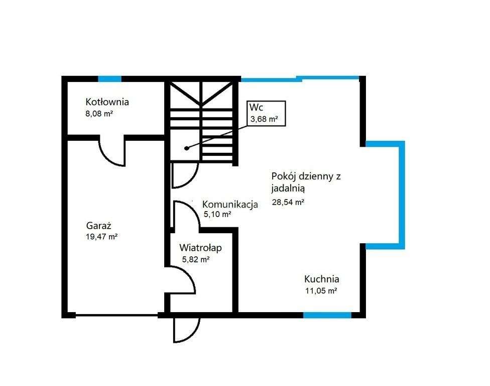 Dom piętrowy - stan deweloperski -7 km od Głogowa. - Pełny obrazek: 4/13