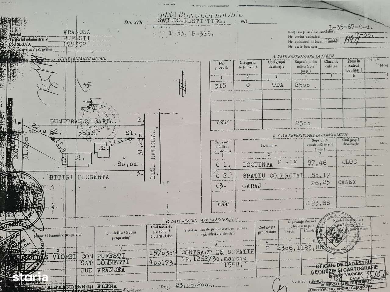 Casa P+1 "la gri" si spatiu comercial in Domnesti VN deschidere la E85-10