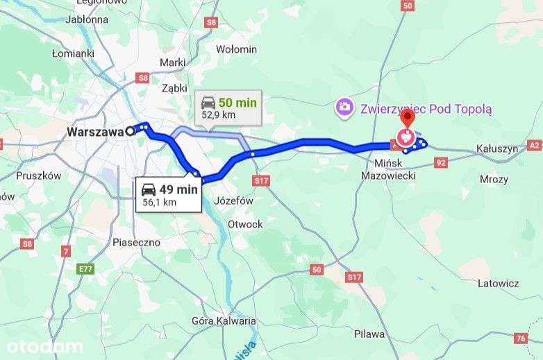 1296m2 z WZ blisko A2 Mistów pow. miński-2