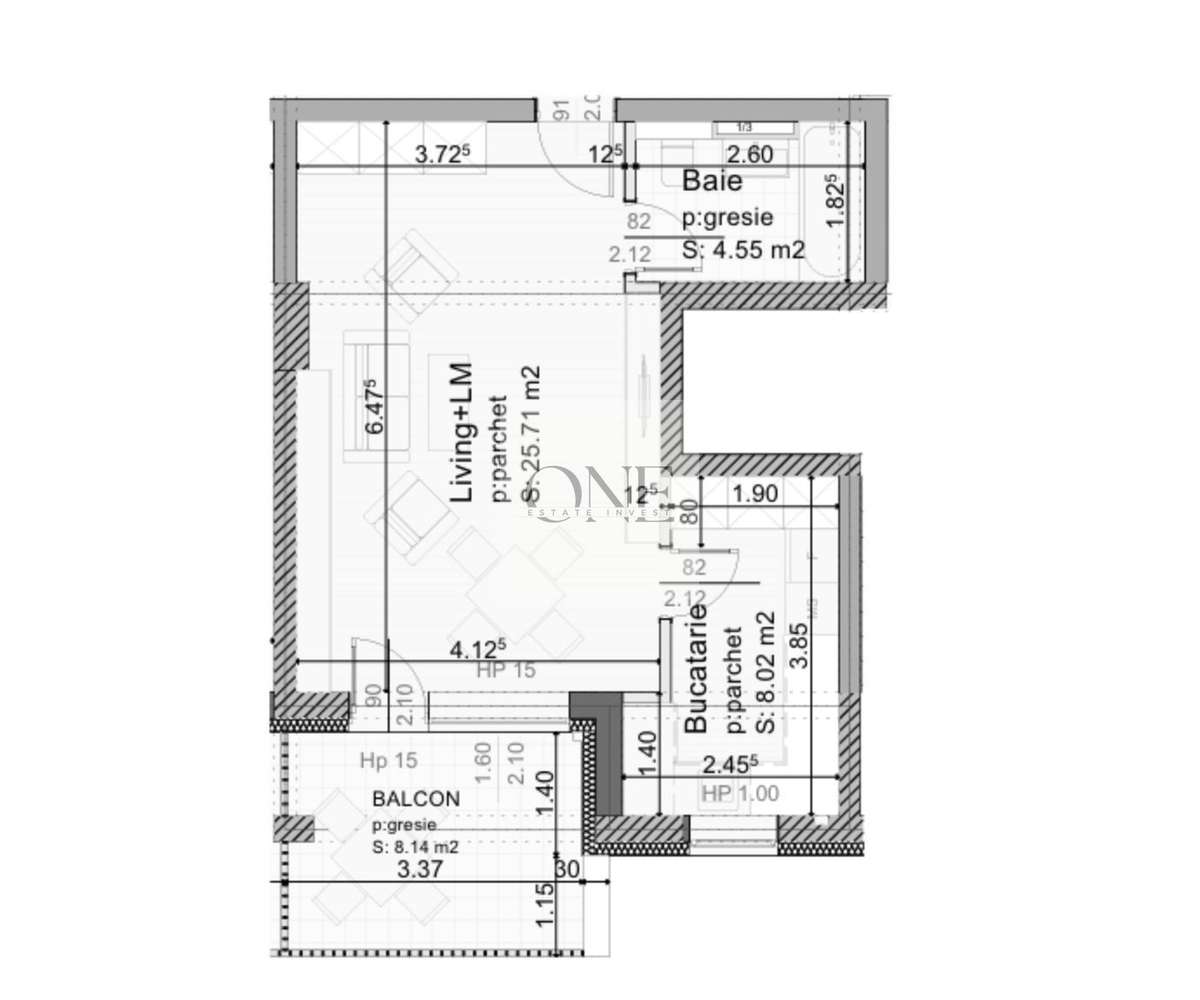 Garsoniera Modernă Bloc Nou-8