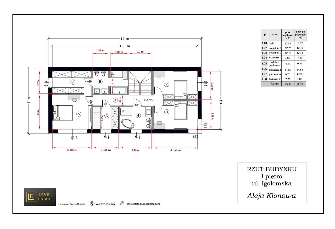 Nowoczesny wygodny duży dom dla rodziny w mieście, szybki dojazd do S7-11
