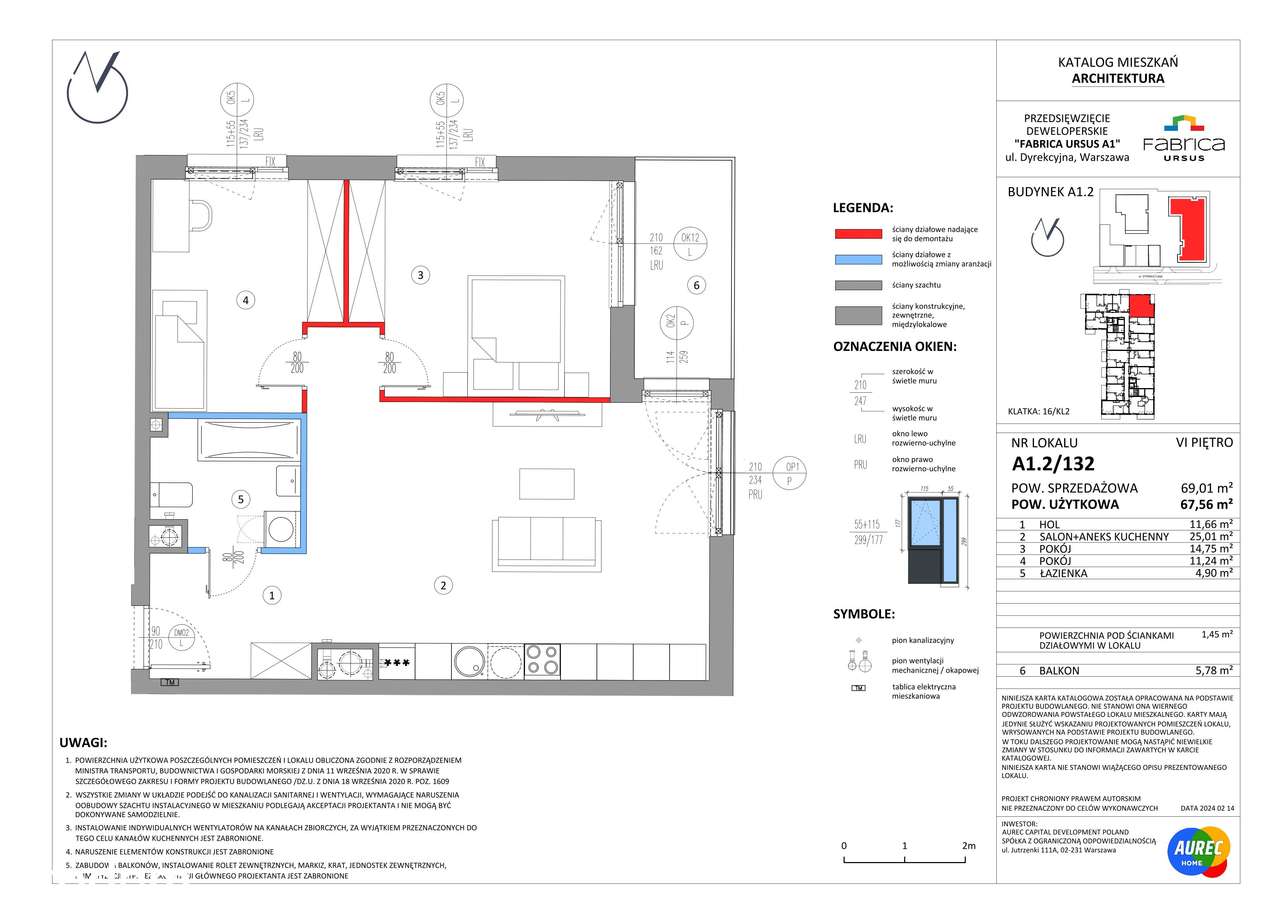 Fabrica Ursus | mieszkanie 3-pok. | A1.2/132 - Pełny obrazek: 2/7