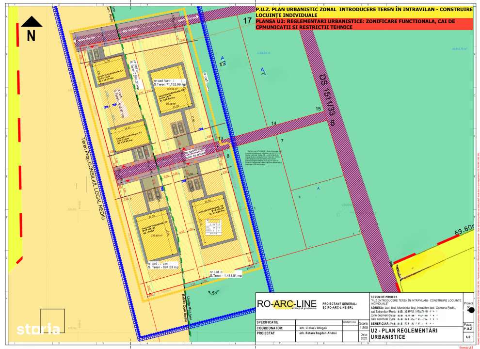 Copou - Teren intravilan 1853 mp PUZ in lucru 3 locuinte - Imagine principală: 2/3