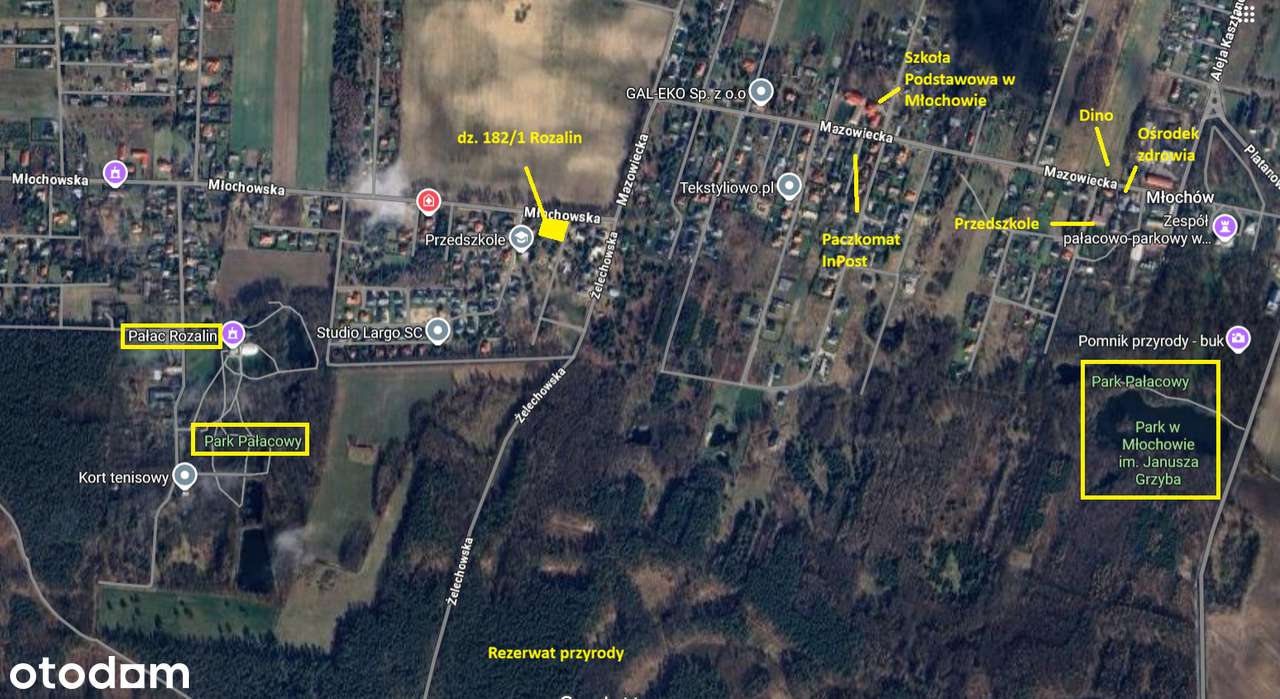 Działka budowlana – Rozalin, Królewska Młochowska 20 min do Warszawy - Pełny obrazek: 3/5