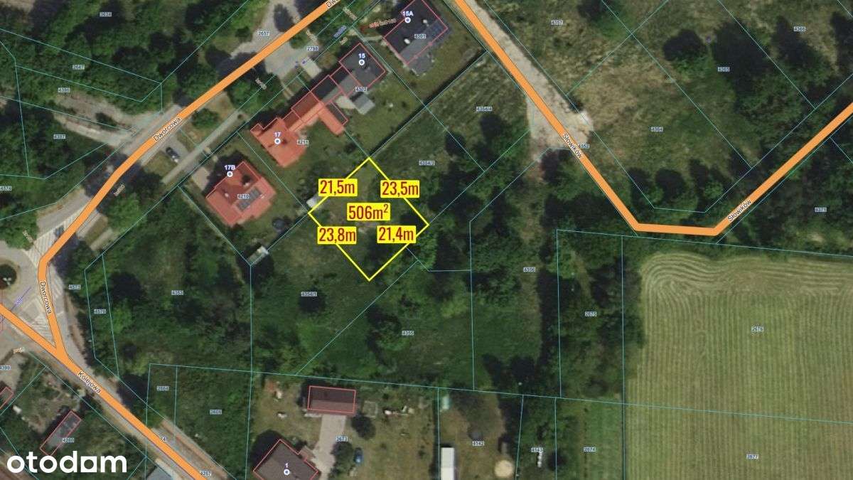 Działka budowlana Koszęcin ul. Słowików-17