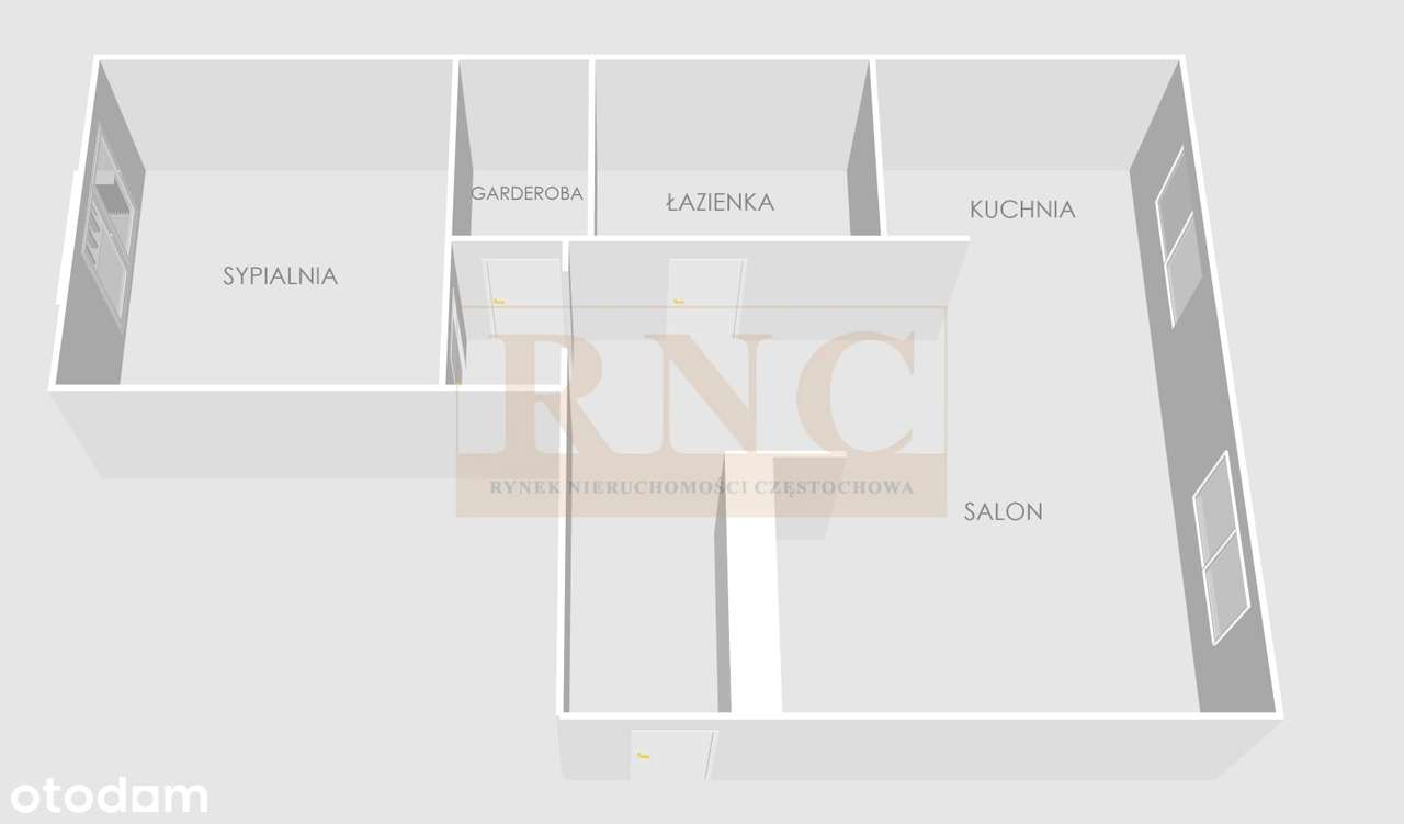 Dwa pokoje po generalnym remoncie | Sztukateria i cegła | 48,6 m2-17