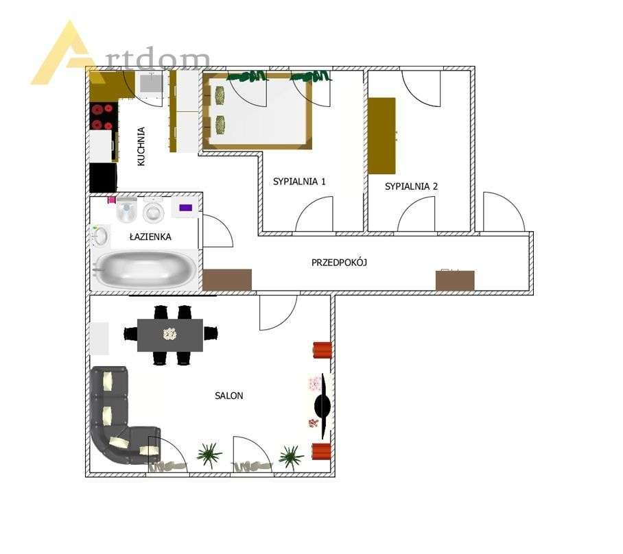 Klimatyczne mieszkanie przy Parku, 79 m2, Tarninów-15