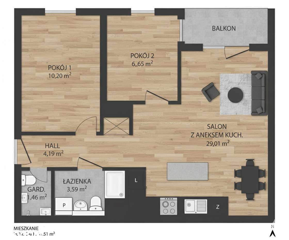 3 pokoje w wyjątkowej lokalizacji | garderoba | osiedle zamknięte - Pełny obrazek: 2/19